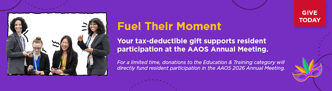 Resident Scholarships for AAOS 2026