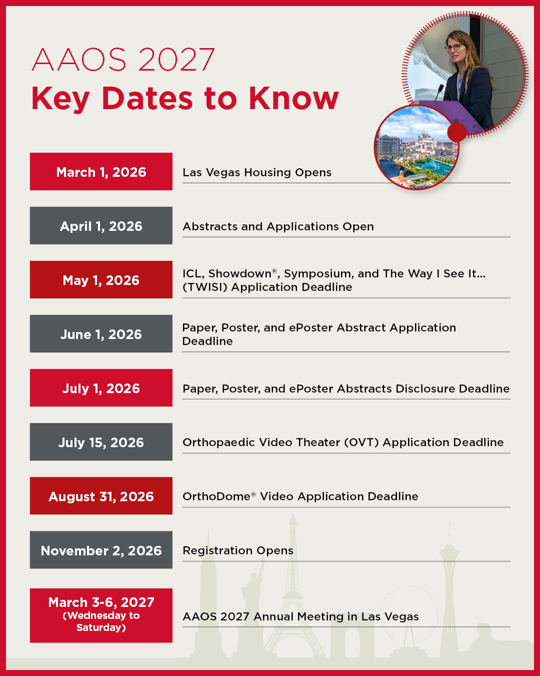 AAOS 2027 Key Dates to Know